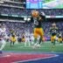 Green Bay Packers safety Evan Williams (33) catches an interception during a game against the New York Giants at MetLife Stadium, Nov 16, 2025, East Rutherford, NJ, USA.