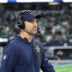 Nov 23, 2025; Arlington, Texas, USA; Dallas Cowboys head coach Brian Schottenheimer looks on before the game against the Philadelphia Eagles at AT&T Stadium.