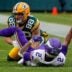 Minnesota Vikings cornerback Isaiah Rodgers (2) wags his finger after breaking up a pass intended for Green Bay Packers tight end Luke Musgrave (88) on Sunday, November 23, 2025, at Lambeau Field in Green Bay, Wis.