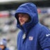 Dec 14, 2025; East Rutherford, New Jersey, USA; New York Giants running back Cam Skattebo (44) on the field before the game against the Washington Commanders at MetLife Stadium.