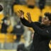 Dec 15, 2025; Pittsburgh, Pennsylvania, USA; Pittsburgh Steelers tight end Darnell Washington (80) warms up for a game against the Miami Dolphins at Acrisure Stadium.