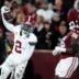 Alabama Crimson Tide defensive back Zabien Brown (2) celebrates after returning an interception for a touchdown during a first-round College Football Playoff game between the University of Oklahoma Sooners (OU) and the Alabama Crimson Tide at Gaylord Family – Oklahoma Memorial Stadium in Norman, Okla., Friday, Dec. 19, 2025.