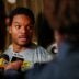 Green Bay Packers rookie linebacker Collin Oliver is interviewed by the media during rookie minicamp on Friday, May 2, 2025, at Lambeau Field in Green Bay, Wisconsin. The Packers selected Oliver with their fifth round pick in the 2025 NFL Draft.