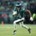 Jan 11, 2026; Philadelphia, PA, USA; Philadelphia Eagles wide receiver DeVonta Smith (6) in action against the San Francisco 49ers in an NFC Wild Card Round game at Lincoln Financial Field.