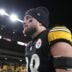 Pittsburgh Steelers tight end Pat Freiermuth (88) looks on while walking off the field after falling 30-6 to the Houston Texans during the NFL Wild Card game at Acrisure Stadium in Pittsburgh, PA on January 12, 2026.