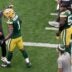 Green Bay Packers defensive coordinator Jeff Hafley hugs defensive end Micah Parsons (1) as defensive end Rashan Gary (52) looks on before their game against the Detroit Lions Sunday, September 7, 2025 at Lambeau Field in Green Bay, Wisconsin.