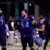 Columbus Aviators guard Aaron Monteiro (67), guard Chris Glaser (64) smile after the Aviators defeated the Dallas Renegades in their first victory in franchise history in the UFL at Historic Crew Stadium on Friday, April 17, 2026 in Columbus, Ohio.