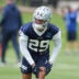 May 1, 2026; Frisco, TX, USA; Dallas Cowboys cornerback Devin Moore (29) goes through a drill during practice at the Ford Center at the Star Training Facility in Frisco, Texas.