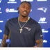 Jun 2, 2026; Foxborough, MA, USA; New England Patriots wide receiver A.J. Brown (1) speaks at a press conference after practice at the team's OTA at Gillette Stadium.