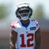 Jun 3, 2026; East Rutherford, NJ, USA; New York Giants cornerback Colton Hood (12) participates in drills during organized team activities at Quest Diagnostics Training Center.