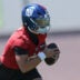 Jun 3, 2026; East Rutherford, NJ, USA; New York Giants quarterback Jaxson Dart (6) participates in drills during organized team activities at Quest Diagnostics Training Center.