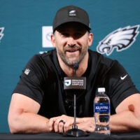 Jun 9, 2026; Philadelphia, PA, USA; Philadelphia Eagles head coach Nick Sirianni speaks with the media before a Minicamp session at Jefferson Health Training Complex.