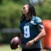 Jun 9, 2026; Philadelphia, PA, USA; Philadelphia Eagles Makai Lemon (9) during minicamp at Jefferson Health Training Complex.