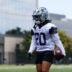 Jun 16, 2026; Dallas, TX, USA; Dallas Cowboys running back Malik Davis (20) goes through a drill during practice at the Ford Center at the Star Training Facility in Frisco, Texas.