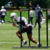 Jun 16, 2026; Dallas, TX, USA; Dallas Cowboys safety Caleb Downs (13) goes through a drill during practice at the Ford Center at the Star Training Facility in Frisco, Texas.