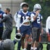 Jun 16, 2026; Dallas, TX, USA; Dallas Cowboys safety Caleb Downs (13) takes a break during practice at the Ford Center at the Star Training Facility in Frisco, Texas.