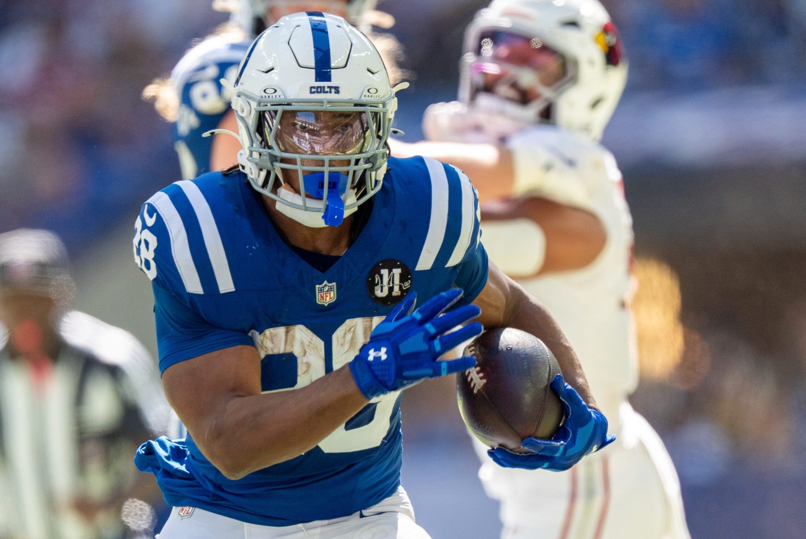 Through 2025, Jonathan Taylor has rushed for 7,598 yards and 69 touchdowns. He led the NFL in rushing with 1,811 yards in his second season, and has scored 18 rushing TDs two times.