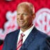 Jul 22, 2026; Tampa, FL, USA; Alabama Crimson Tide head coach Kalen Deboer speaks to the press during SEC Football Kickoff Media Day at the Tampa Marriott.