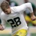 Green Bay Packers Trey Smack (28) during rookie minicamp Friday, May 1 2026, at the Don Hutson Center in Green Bay, Wisconsin.