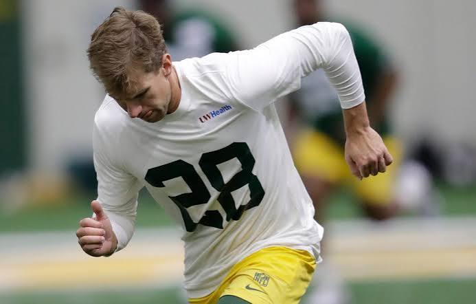 Green Bay Packers Trey Smack (28) during rookie minicamp Friday, May 1 2026, at the Don Hutson Center in Green Bay, Wisconsin.
