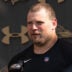 Jul 27, 2022; Owings Mills, MD, USA; Baltimore Ravens offensive guard Kevin Zeitler (70) speaks with the media after day one of training camp at Under Armour Performance Center.