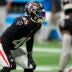 Aug 27, 2022; Atlanta, Georgia, USA; Atlanta Falcons linebacker Deion Jones (45) on the field prior to the game against the Jacksonville Jaguars at Mercedes-Benz Stadium.