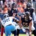 Chicago Bears quarterback Caleb Williams (18) comes to the line against the Tennessee Titans during the fourth quarter at Soldier Field in Chicago, Ill., Sunday, Sept. 8, 2024.