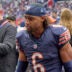 Oct 13, 2024; London, United Kingdom; Chicago Bears cornerback Kyler Gordon (6) leaves the field after an NFL International Series game at Tottenham Hotspur Stadium.