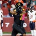 Oct 27, 2024; Landover, Maryland, USA; Washington Commanders running back Austin Ekeler (30) celebrates after the final play of the game against the Chicago Bears at Northwest Stadium.
