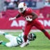 Nov 10, 2024; Glendale, Arizona, USA; Arizona Cardinals running back Trey Benson (33) runs by New York Jets safety Tony Adams (22) during the first half at State Farm Stadium.