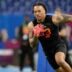 Mar 1, 2025; Indianapolis, IN, USA; Arkansas running back Ja'Quinden Jackson (RB13) during the 2025 NFL Combine at Lucas Oil Stadium.