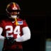 Jul 23, 2025; Ashburn, VA, USA; Washington Commanders outside linebacker Von Miller (24) walks out of team headquarters onto the fields prior to practice on day one of training camp at OrthoVirginia Training Center at Commanders Park.