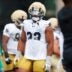 Notre Dame defensive lineman Christopher Burgess Jr. (33) during a football practice at Irish Athletic Center on Thursday, July 31, 2025, in South Bend.