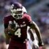 Sep 27, 2025; College Station, Texas, USA; Texas A&M Aggies running back Rueben Owens II (4) runs the ball during the first half against the Auburn Tigers at Kyle Field.