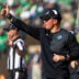 Oct 4, 2025; South Bend, Indiana, USA; Boise State Broncos head coach Spencer Danielson gives a thumbs up against the Notre Dame Fighting Irish during the first half at Notre Dame Stadium.