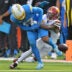 Oct 5, 2025; Inglewood, California, USA; Los Angeles Chargers wide receiver Keenan Allen (13) cannot make a catch against Washington Commanders cornerback Trey Amos (23) in the second half at SoFi Stadium.