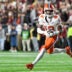 Oct 11, 2025; Chestnut Hill, Massachusetts, USA; Clemson Tigers wide receiver Bryant Wesco Jr. (12) runs with the ball during the first half against the Boston College Eagles at Alumni Stadium.