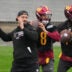 Nov 13, 2025; Madrid, Spain; Washington Commanders assistant quarterbacks coach David Blough (left) and quarterbacks Marcus Mariota (8) and Josh Johnson (14) throw the ball during practice at Ciudad Deportiva del Real Madrid.