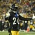 Nov 30, 2025; Pittsburgh, Pennsylvania, USA; Pittsburgh Steelers cornerback Joey Porter Jr. (24) reacts against the Buffalo Bills during the second half at Acrisure Stadium.