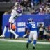Minnesota Vikings wide receiver Tai Felton (13) catches the ball as New York Giants cornerback Deonte Banks (2) defends during a game at MetLife Stadium, Dec 21, 2025, East Rutherford, NJ, USA