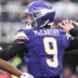 Jan 4, 2026; Minneapolis, Minnesota, USA; Minnesota Vikings quarterback J.J. McCarthy (9) throws a pass against the Green Bay Packers during the first quarter at U.S. Bank Stadium.