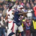 Jan 18, 2026; Foxborough, MA, USA; New England Patriots wide receiver Kayshon Boutte (9) reacts after a play in the second quarter against the Houston Texans in an AFC Divisional Round game at Gillette Stadium.