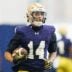 Wide receiver Micah Gilbert during a Notre Dame football practice at Irish Athletic Center on Friday, March 20, 2026, in South Bend.