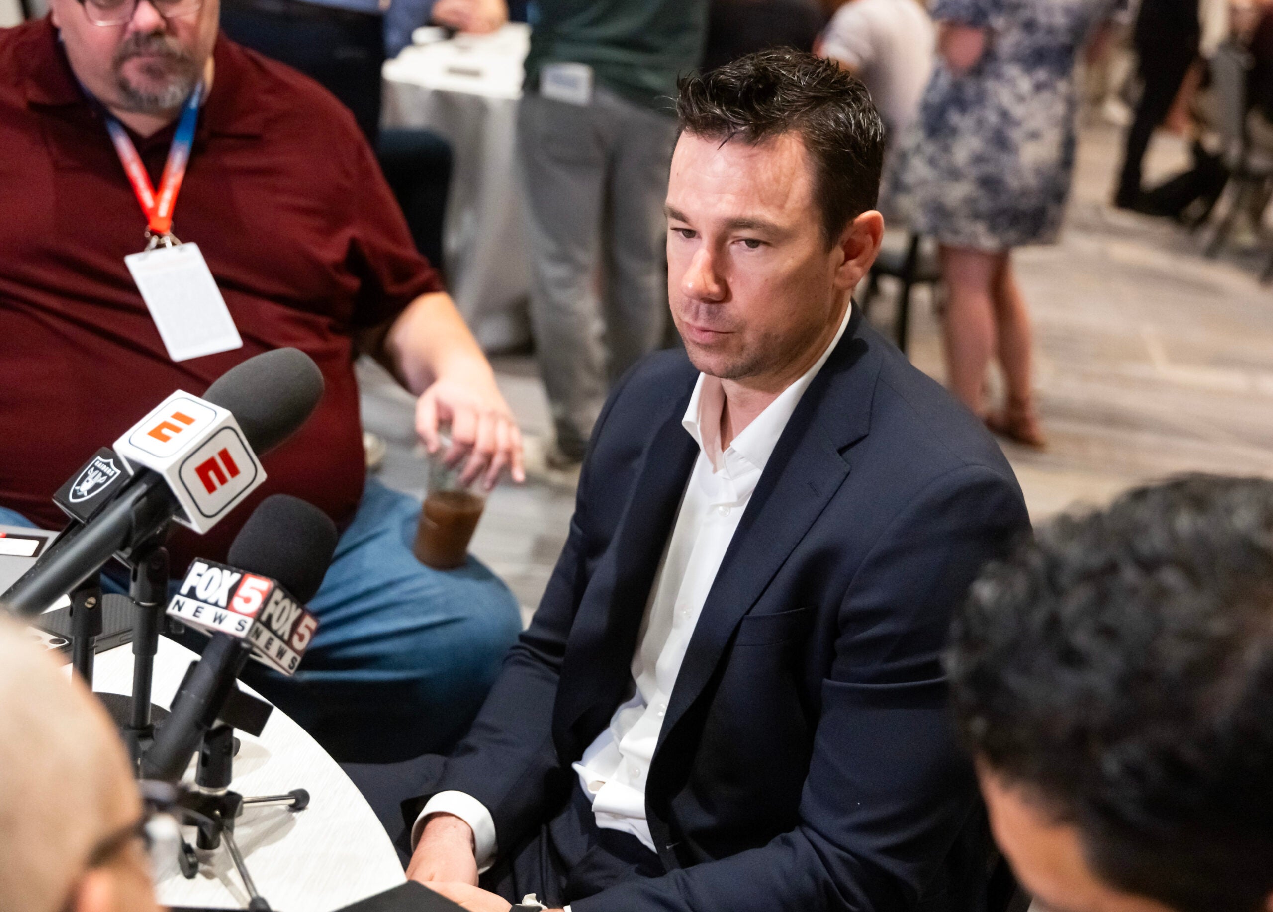 Las Vegas Raiders head coach Klint Kubiak training camp