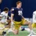 Tight end Jack Larsen (85) during a Notre Dame football practice at Irish Athletic Center on Wednesday, April 8, 2026, in South Bend.