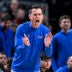 Feb 7, 2026; College Station, Texas, USA; Florida Gators head coach Todd Golden reacts during the second half against the Texas A&M Aggies at Reed Arena.