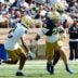 Notre Dame running back Aneyas Williams (22) runs the ball during the Blue-Gold spring game at Notre Dame Stadium on Saturday, April 25, 2026, in South Bend.