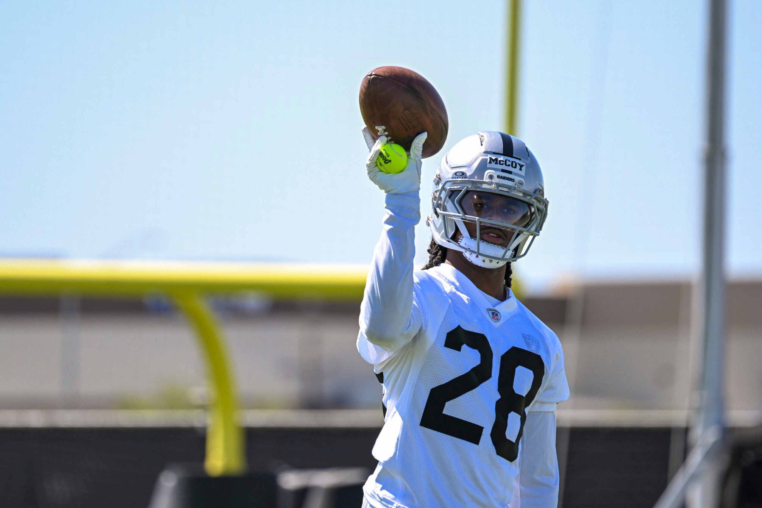 Las Vegas Raiders rookie cornerback Jermod McCoy training camp
