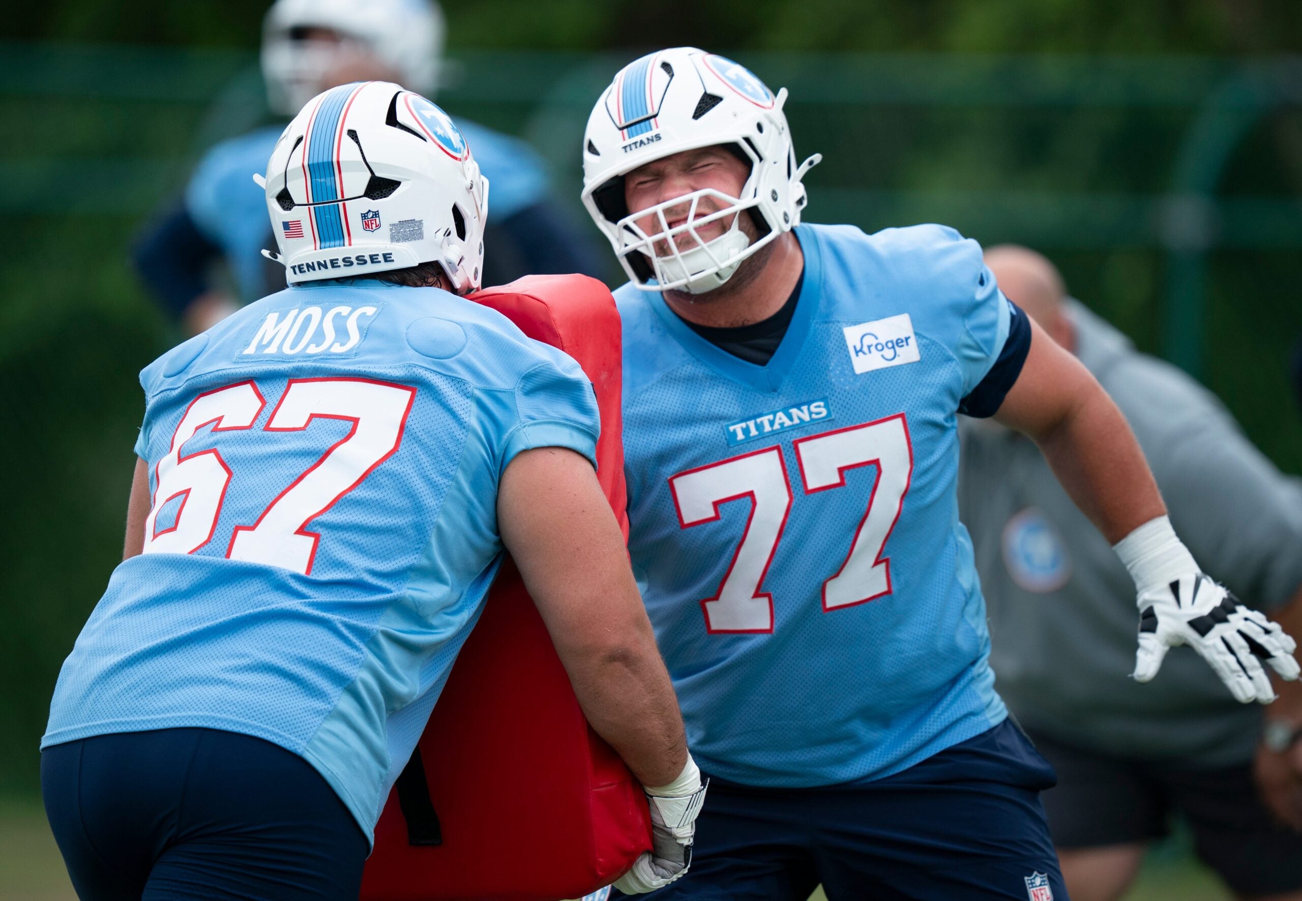 Peter Skoronski is enjoying the new intensity that defines Titans training camp.
