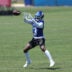 Jun 9, 2026; East Rutherford, NJ, USA; New York Giants wide receiver Odell Beckham Jr. (3) makes a catch during the minicamp activities at Quest Diagnostics Center.